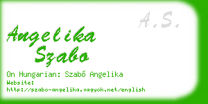angelika szabo business card