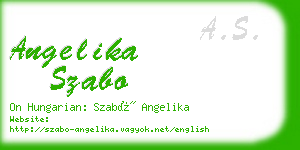 angelika szabo business card